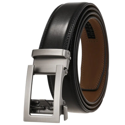 Men's Genuine Leather Automatic Buckle Belt LY33-21601-1