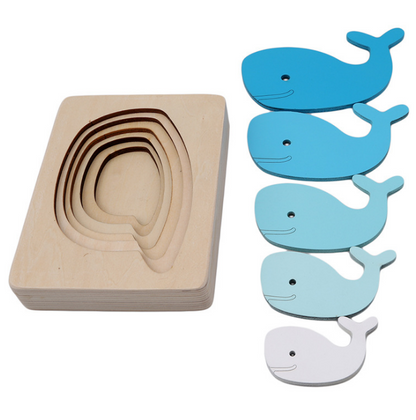 Wooden Montessori Puzzle for 1-2-3 Year Olds