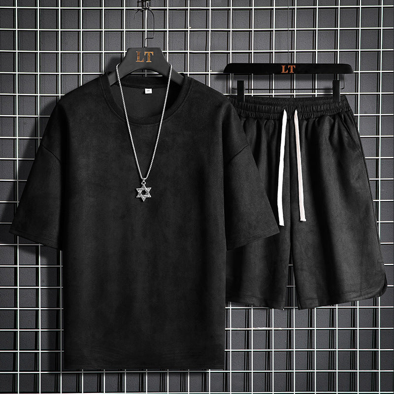 Wholesale Men's Summer Outfit: T-Shirt & Shorts Set
