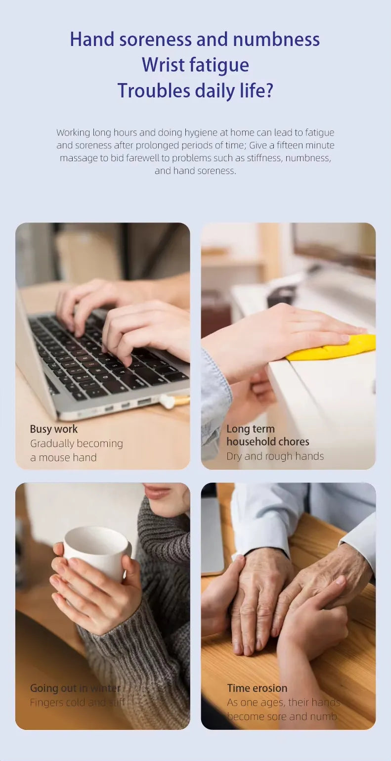 Portable Timing Multifunctional Hand Massager