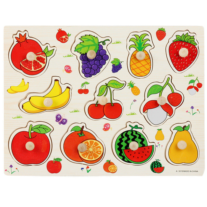 Montessori Wooden Puzzle Set for Kids with Letters & Shapes