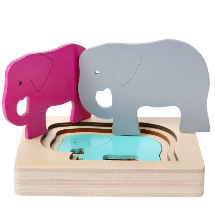 Wooden Montessori Puzzle for 1-2-3 Year Olds