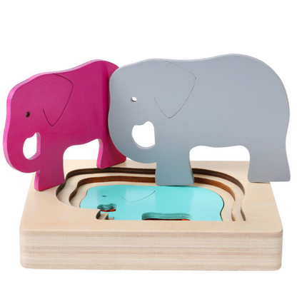 Wooden Montessori Puzzle for 1-2-3 Year Olds