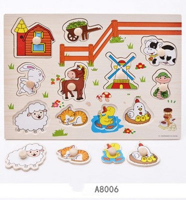 Wooden Educational Puzzle - Fun Color & Number Board