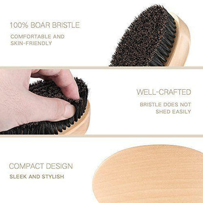 Natural Boar Bristle Beard Brush for Grooming