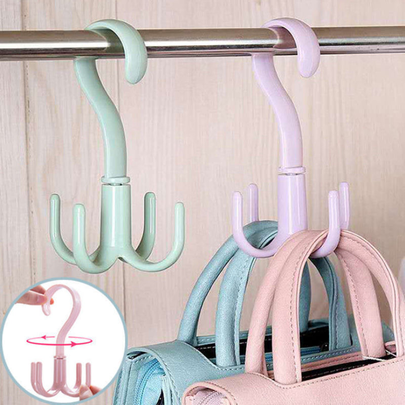 Space Saving Rotated Hanger for Clothes and Accessories