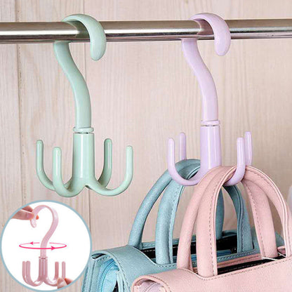 Space Saving Rotated Hanger for Clothes and Accessories