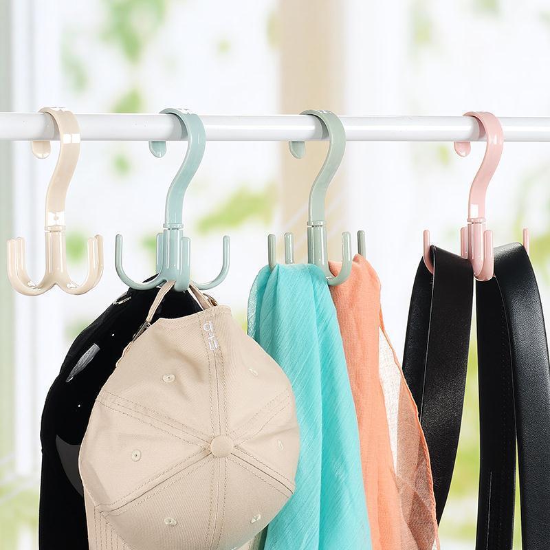 Space Saving Rotated Hanger for Clothes and Accessories