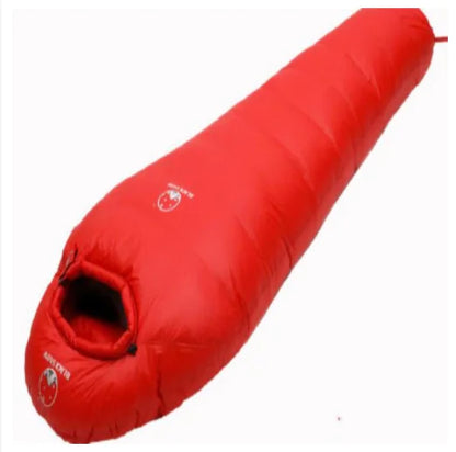 Goose Down Warm Sleeping Bag for Camping (Single)