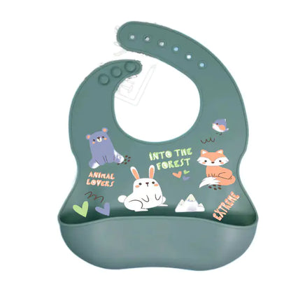 Silicone Bib for Babies - Waterproof and Easy Clean