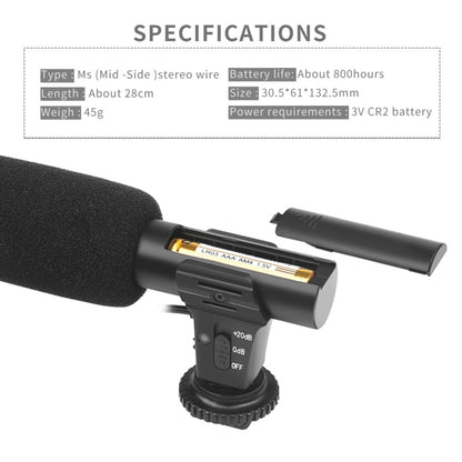 MIC-05 Stereo Microphone for DSLR and DV Cameras