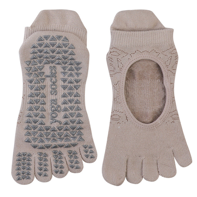 Non-Slip Five Finger Pilates Socks for Ladies