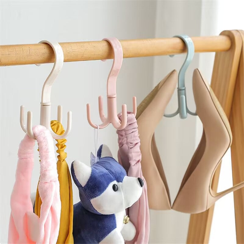 Space Saving Rotated Hanger for Clothes and Accessories