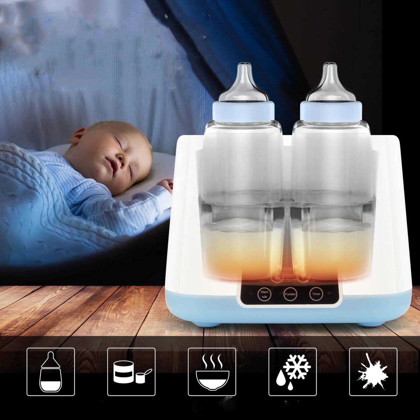 Smart Baby Bottle Heater with Automatic Thermostat