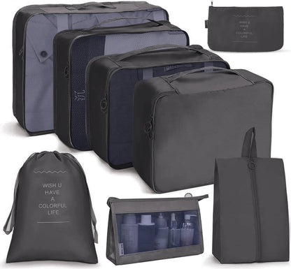8-Piece Travel Clothes Organizer Set