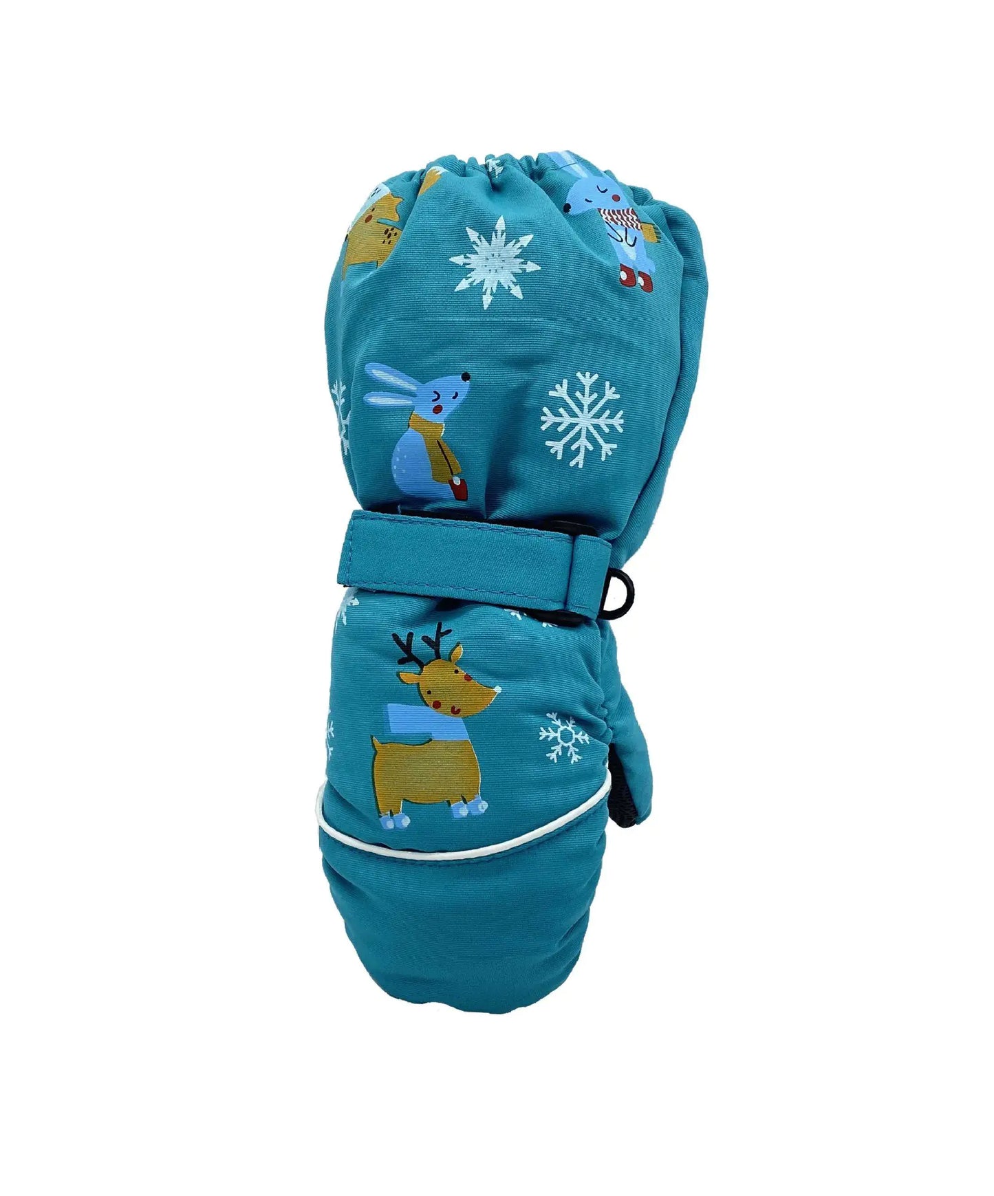 Children's Thickened Ski Gloves with Deer Rabbit Print