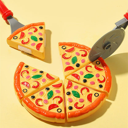 Children's Kitchen Toy Cutting Pizza Set with Accessories