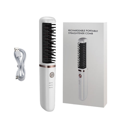 Wireless Ceramic Hair Straightener and Curler Comb