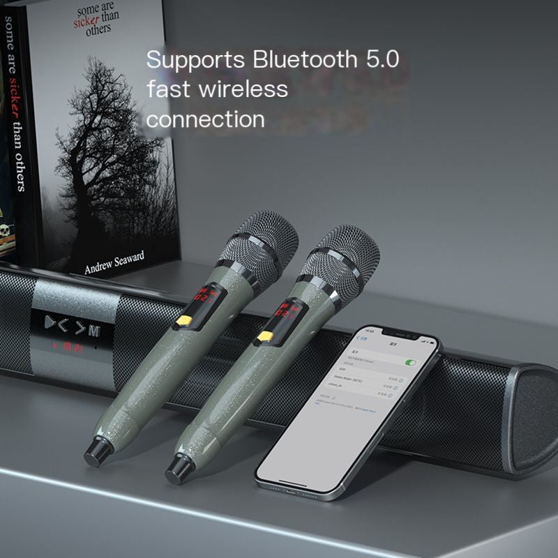 Wireless Bluetooth Speaker and Microphone KTV Set