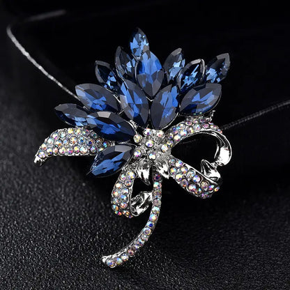 Creative Pearl Brooch with Floral and Animal Design