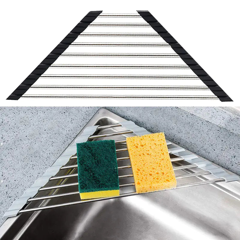 304 Stainless Steel Folding Dish and Fruit Rack
