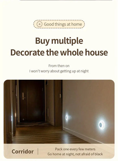 1pc PIR Motion Sensor LED Wardrobe Night Light
