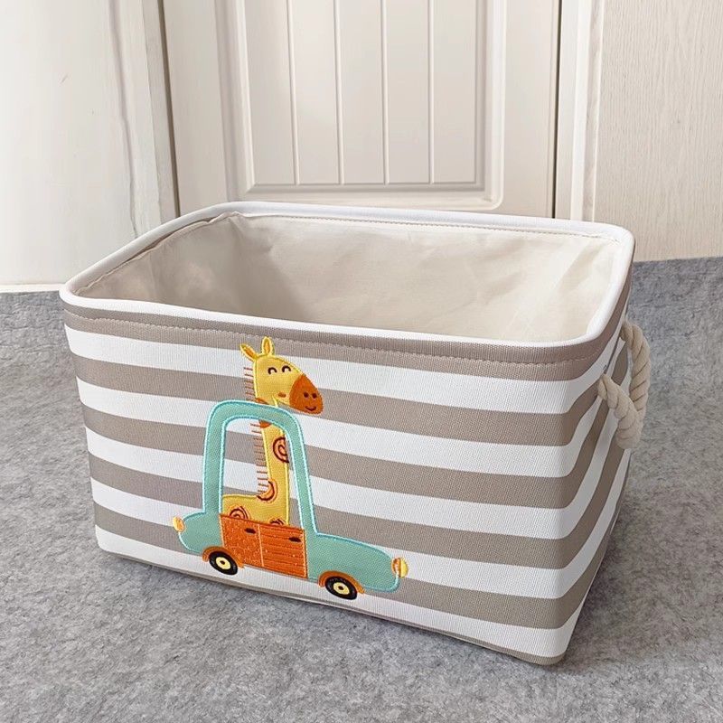 Cartoon Kids Fabric Toy Storage Basket Organizer Set