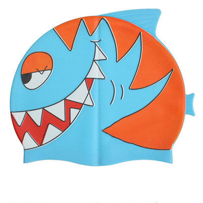 Cute Cartoon Silicone Swimming Cap for Children
