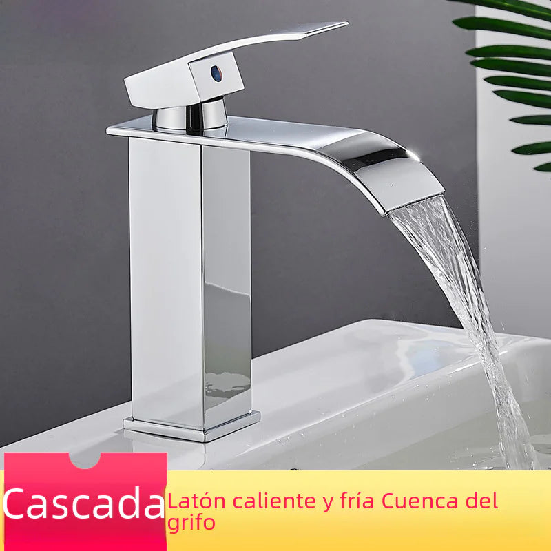 Square Stainless Steel Waterfall Faucet for Sink