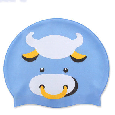 Cute Cartoon Silicone Swimming Cap for Children