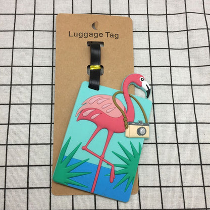 Flamingo Luggage Tag for Travel and Business Trips