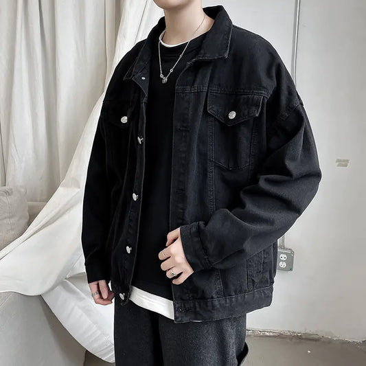 Vintage Wash Blue Denim Jacket for Men