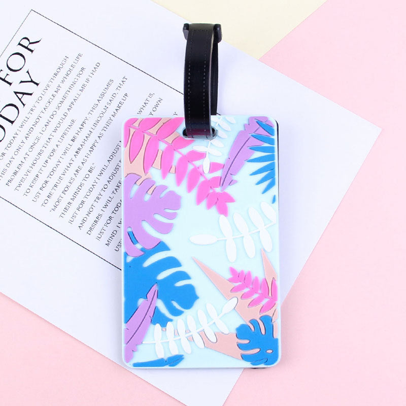 PVC Soft Glue Luggage Tag with Silicone Rod Case