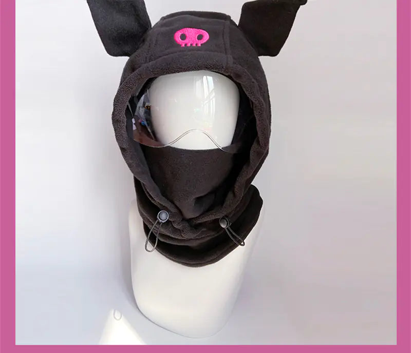 Cute Cartoon Windproof Ski Helmet Hat for Warmth