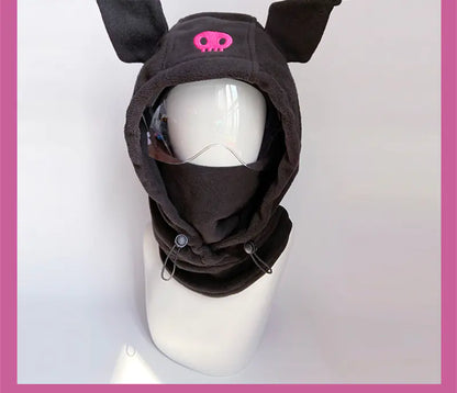 Cute Cartoon Windproof Ski Helmet Hat for Warmth