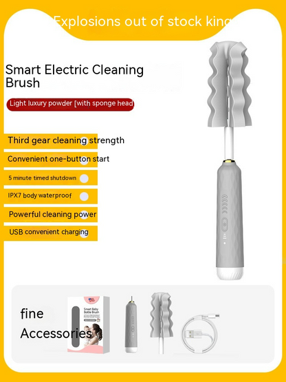 Electric Baby Bottle Brush with Sponge Head