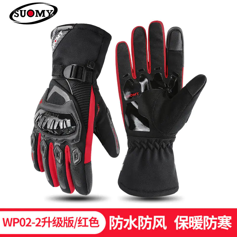 SUOMY Men's Winter Motorcycle Gloves - Waterproof Touchscreen