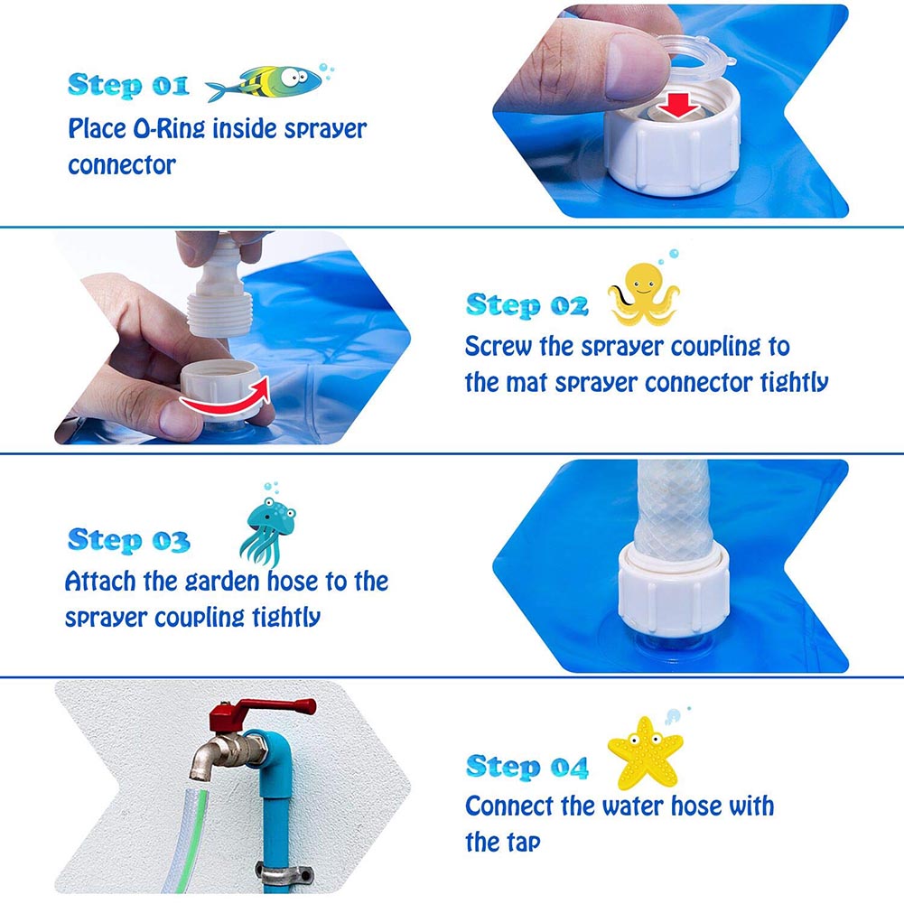 Outdoor Inflatable Kids Sprinkler Play Pad