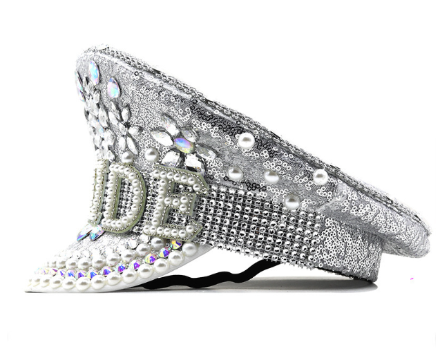 Silver Sequin Diamond Camera Mounting Accessory
