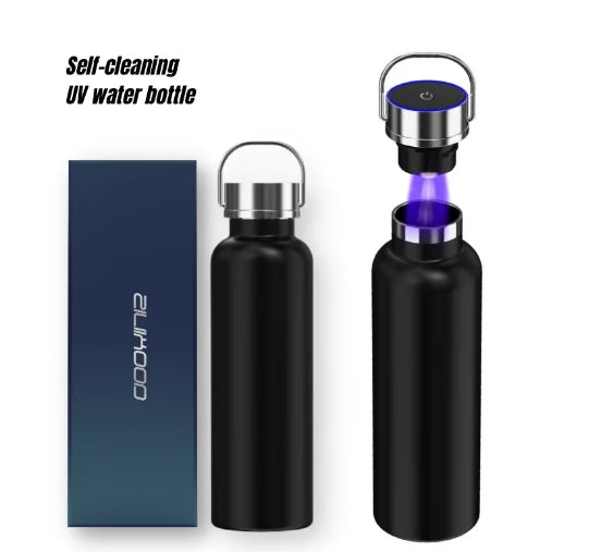 UV Sterilizing Bottle - Large Capacity Stainless Steel