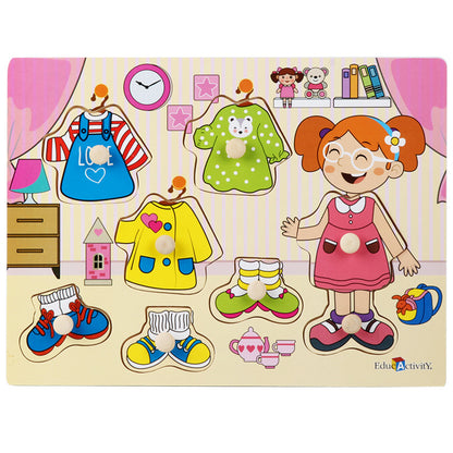 Montessori Wooden Puzzle Set for Kids with Letters & Shapes