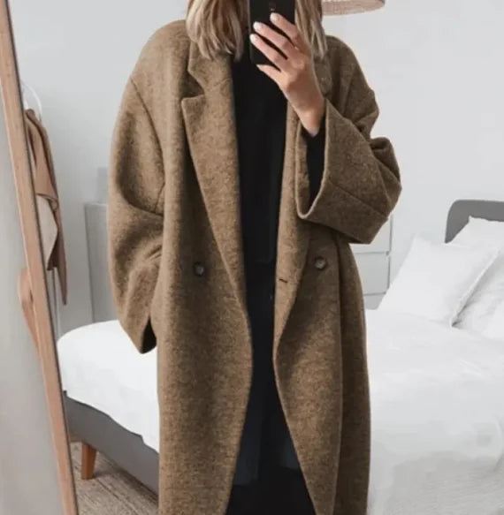 Colorful Woolen Trench Coat