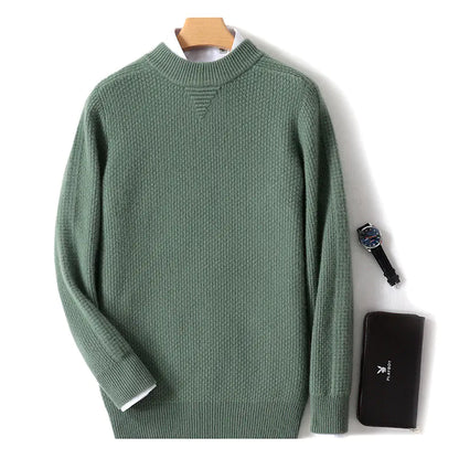 Men's Cashmere Half-High Collar Business Sweater