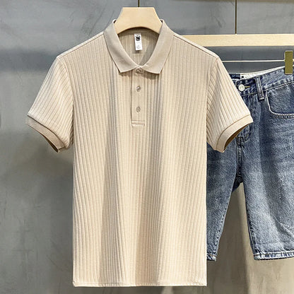 Men's High-End Polo Shirt - Summer Short Sleeve Stylish Lapel Tee