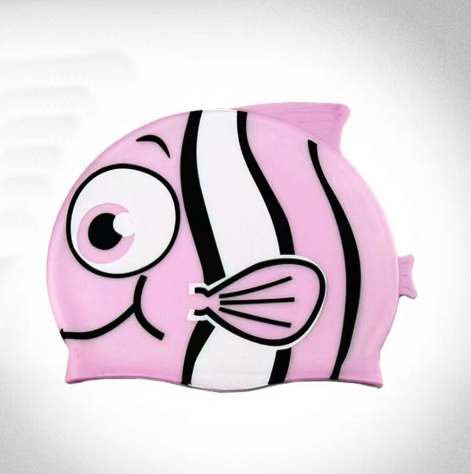 Cute Cartoon Silicone Swimming Cap for Children