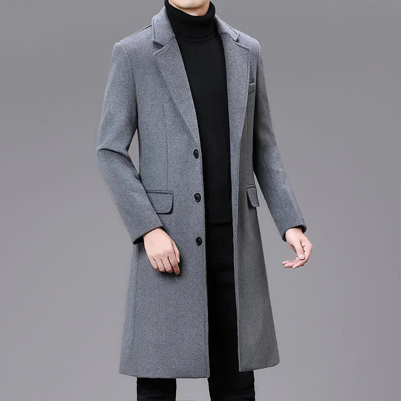 Men's Casual Plus Cotton Long Coat