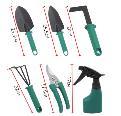 10-Piece Gardening Tool Set with Shovel, Rake, Shears
