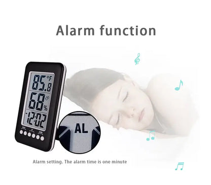Electronic Clock with Temperature and Humidity Display