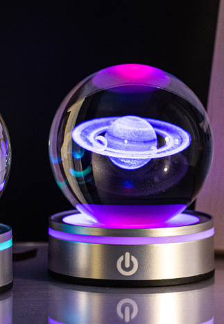 Creative Light-Up Crystal Ball Ambient Decor (One)