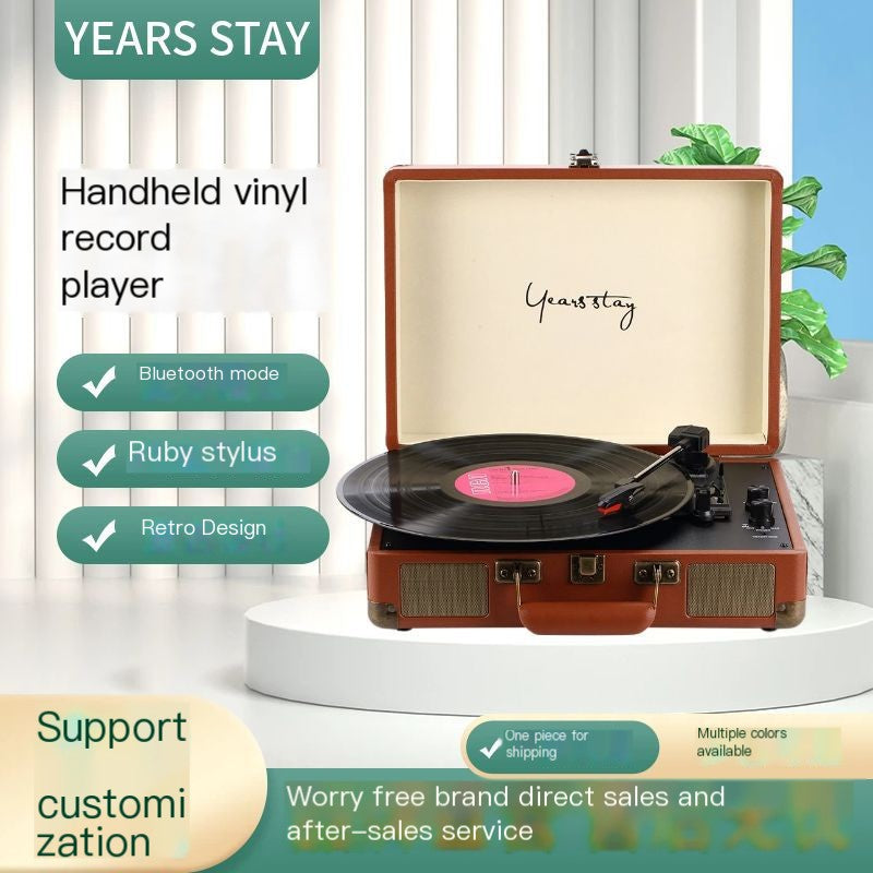 Portable Mini Smart Record Player with Bluetooth Speaker